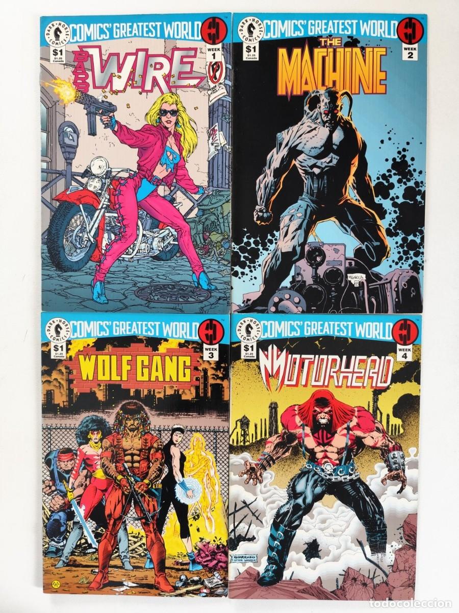 C&oacute;mics: Comics' Greatest World: STEEL HARBOR Completa - BARB WIRE/ WOLF GANG/ MOTORHEAD ~ Dark Horse (1993)