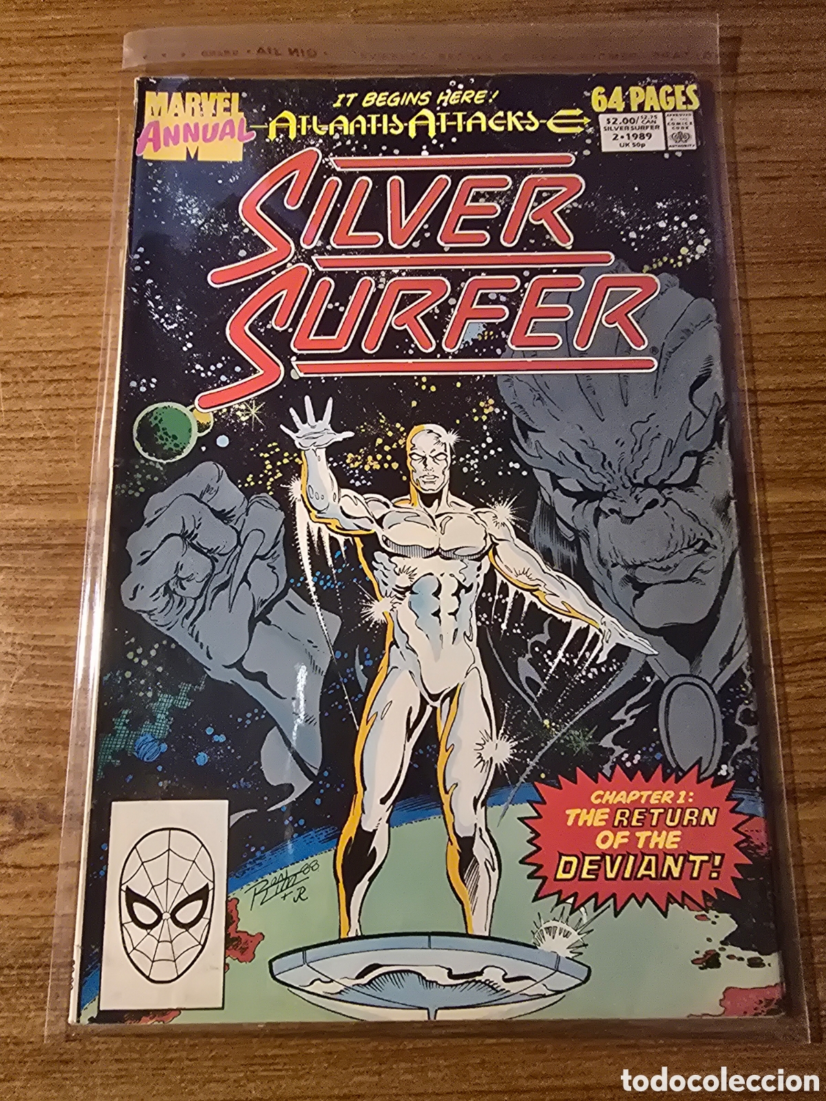 C&oacute;mics: THE SILVER SURFER,NUMERO 2&bull;1989,(MARVEL COMICS)
