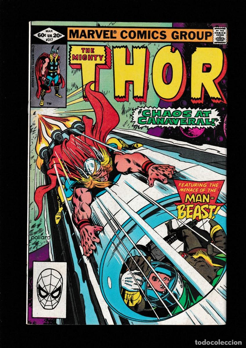 C&oacute;mics: THOR 317 - MARVEL 1982 VFN / MOENCH & POLLARD / MAN-BEAST