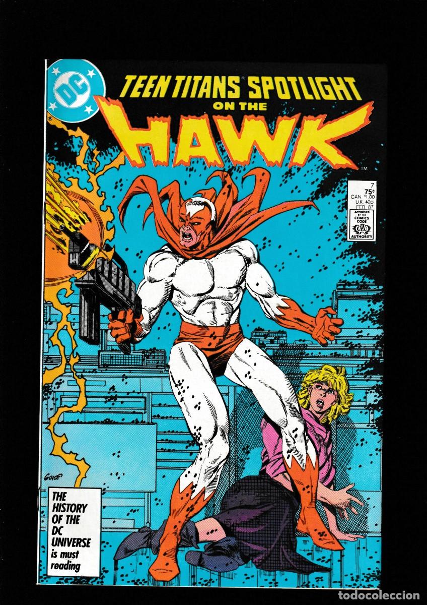 C&oacute;mics: TEEN TITANS SPOTLIGHT 7 HAWK - DC 1987 VFN/NM / MIKE BARON & JACKSON GUICE