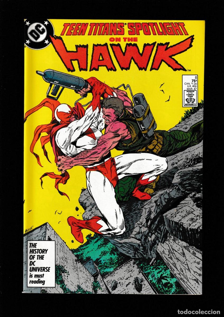 C&oacute;mics: TEEN TITANS SPOTLIGHT 8 HAWK - DC 1987 VFN/NM / MIKE BARON & JACKSON GUICE