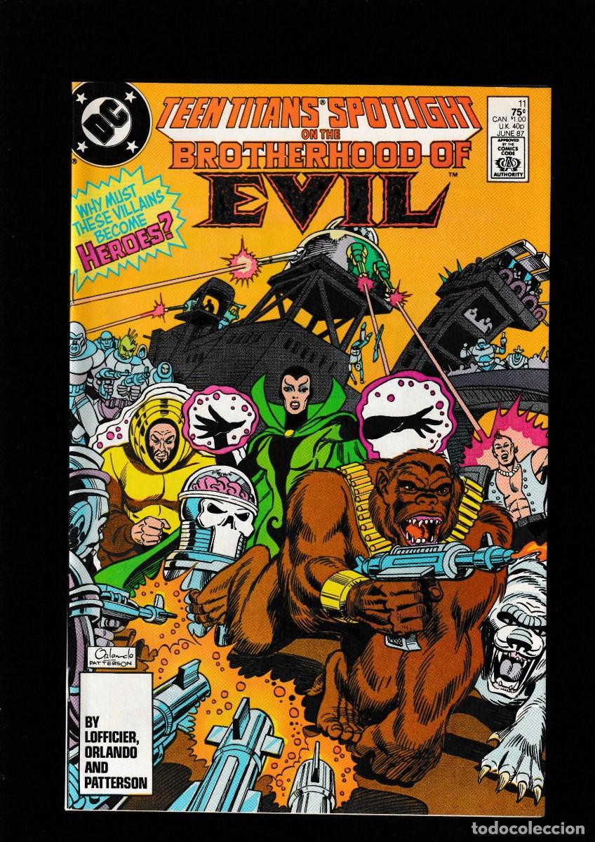 C&oacute;mics: TEEN TITANS SPOTLIGHT 11 BROTHERHOOD OF EVIL - DC 1987 VFN / LOFFICIER & ORLANDO