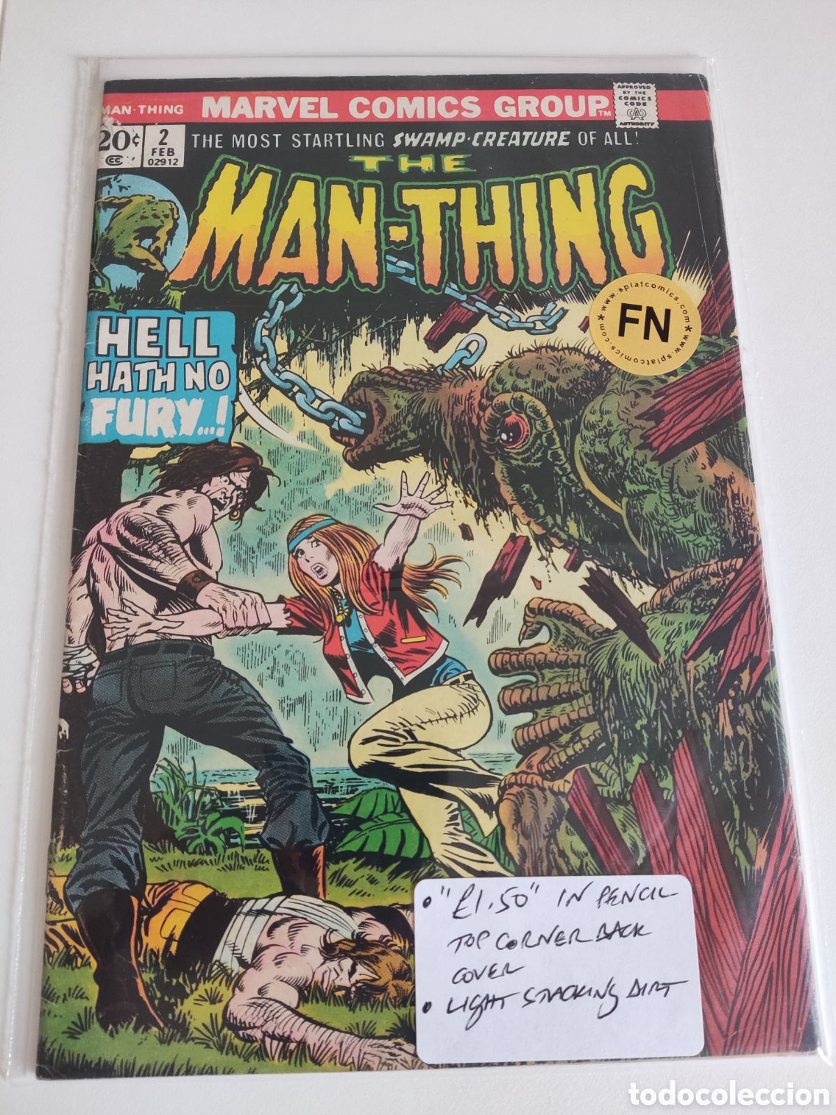 C&oacute;mics: Man thing 2 Marvel 1974
