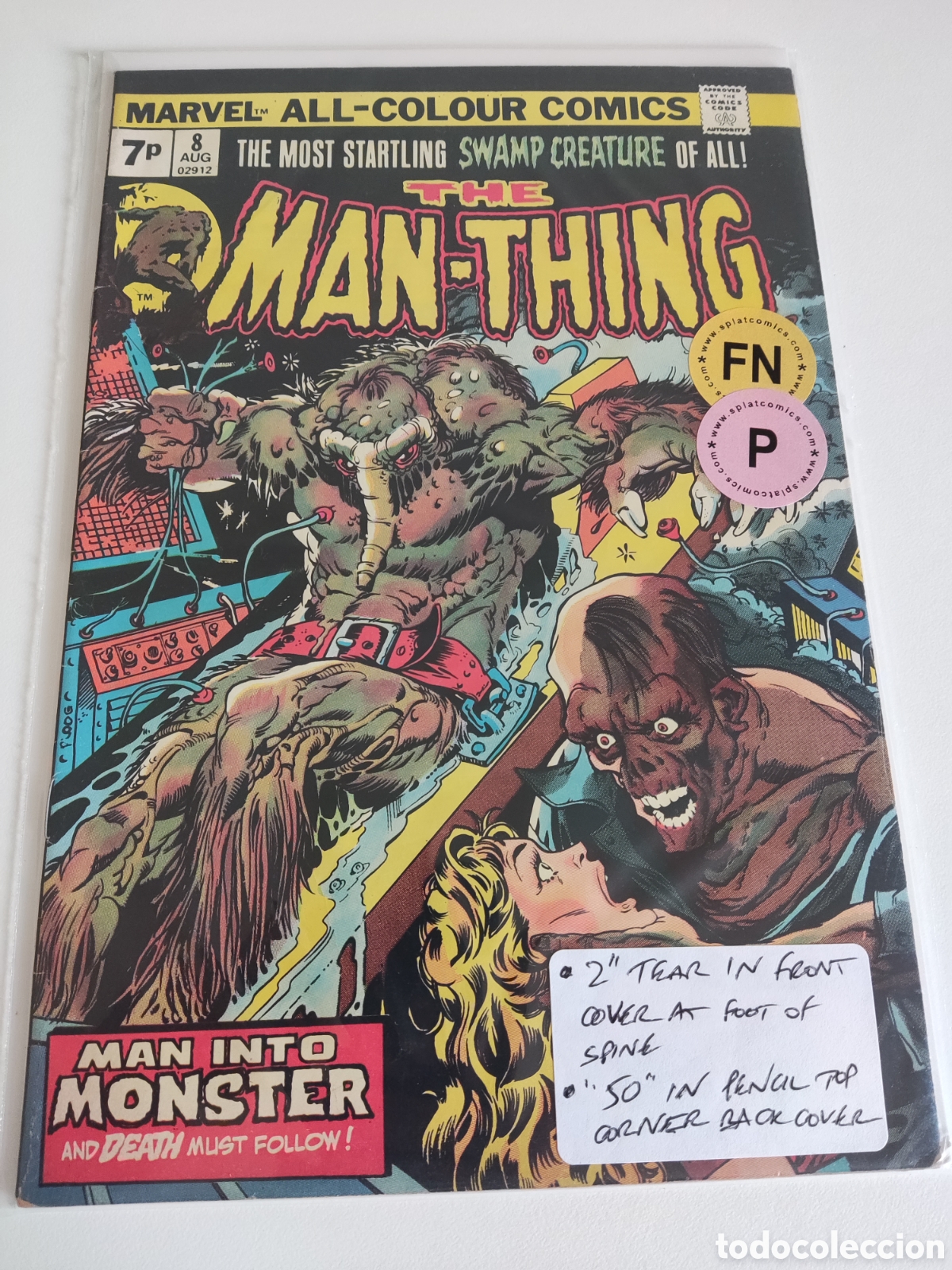 C&oacute;mics: Man thing 8 Marvel 1974