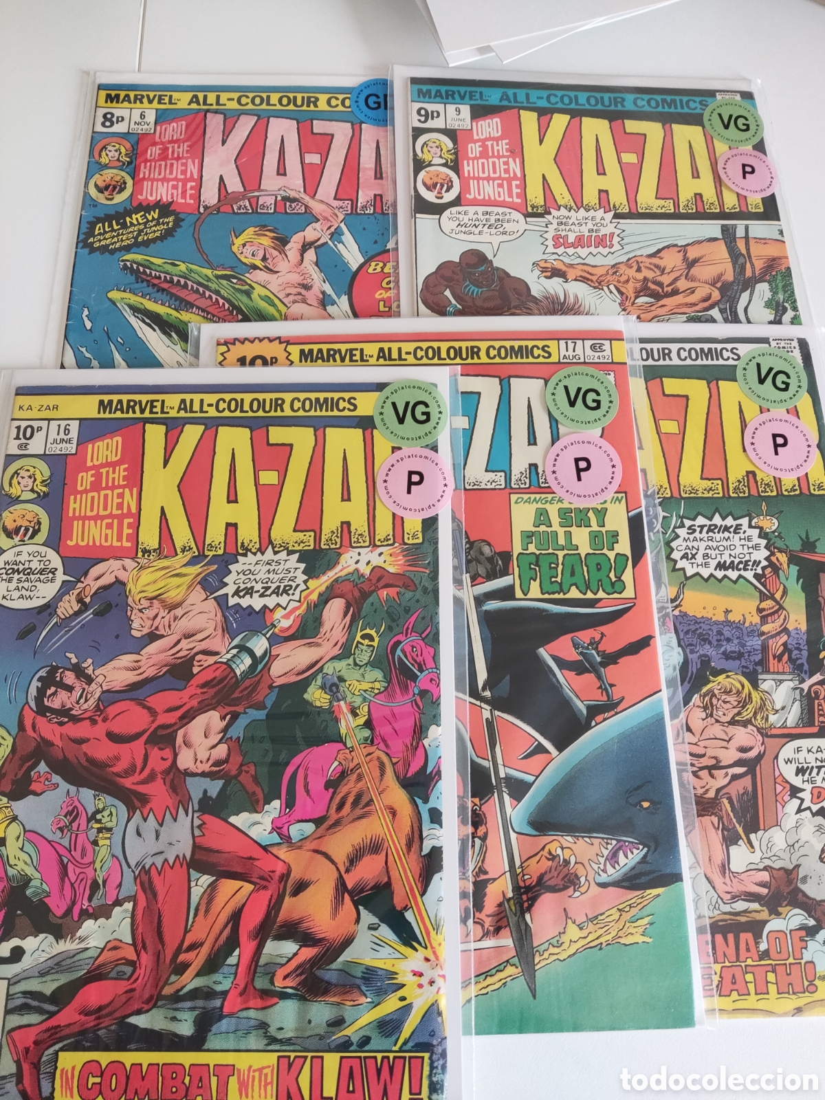 C&oacute;mics: Ka-Zar 5 Comic Lot 1974