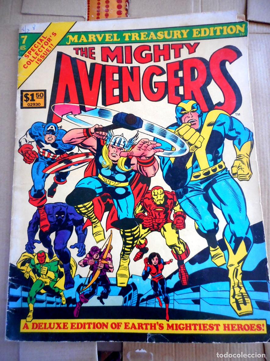 C&oacute;mics: MARVEL TREASURY EDITION N&ordm;7 THE MIGHTY AVENGERS (MARVEL -1975) - EN INGL&Eacute;S-