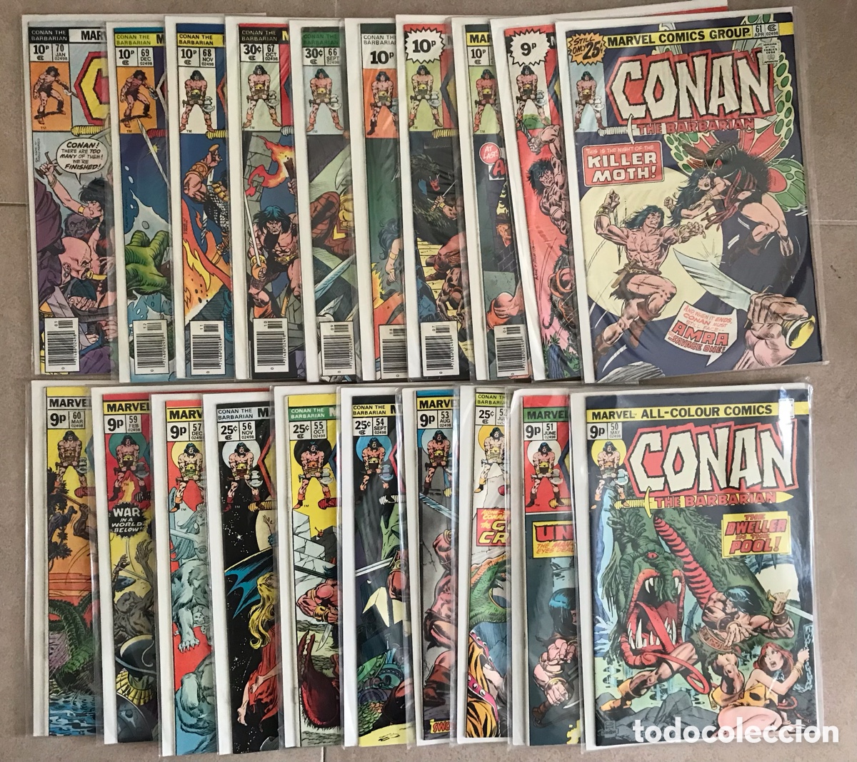 C&oacute;mics: Conan The Barbarian USA lote completo 50-199