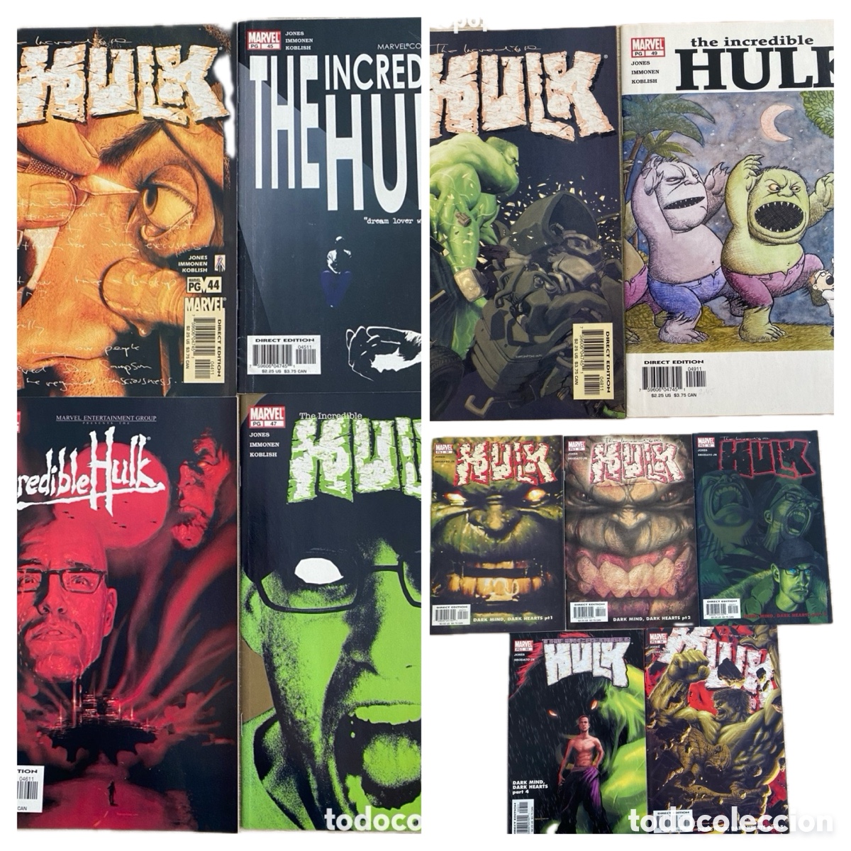 C&oacute;mics: The Incredible Hulk Vol. 2 (USA) #44&ndash;54 &ndash; 11 c&oacute;mics consecutivos &ndash; Marvel &ndash; Etapa Jones