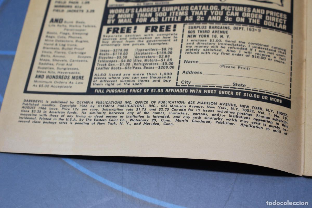 C&oacute;mics: Marvel Comics. Daredevil #19, 1966. USA. &rdquo;Alone... Against The Underworld!&rdquo;. - Foto 7