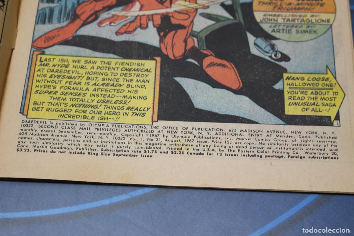 C&oacute;mics: Marvel Comics. Daredevil #31, 1967. USA. &rdquo;Blind Mans Bluff&rdquo;. - Foto 6