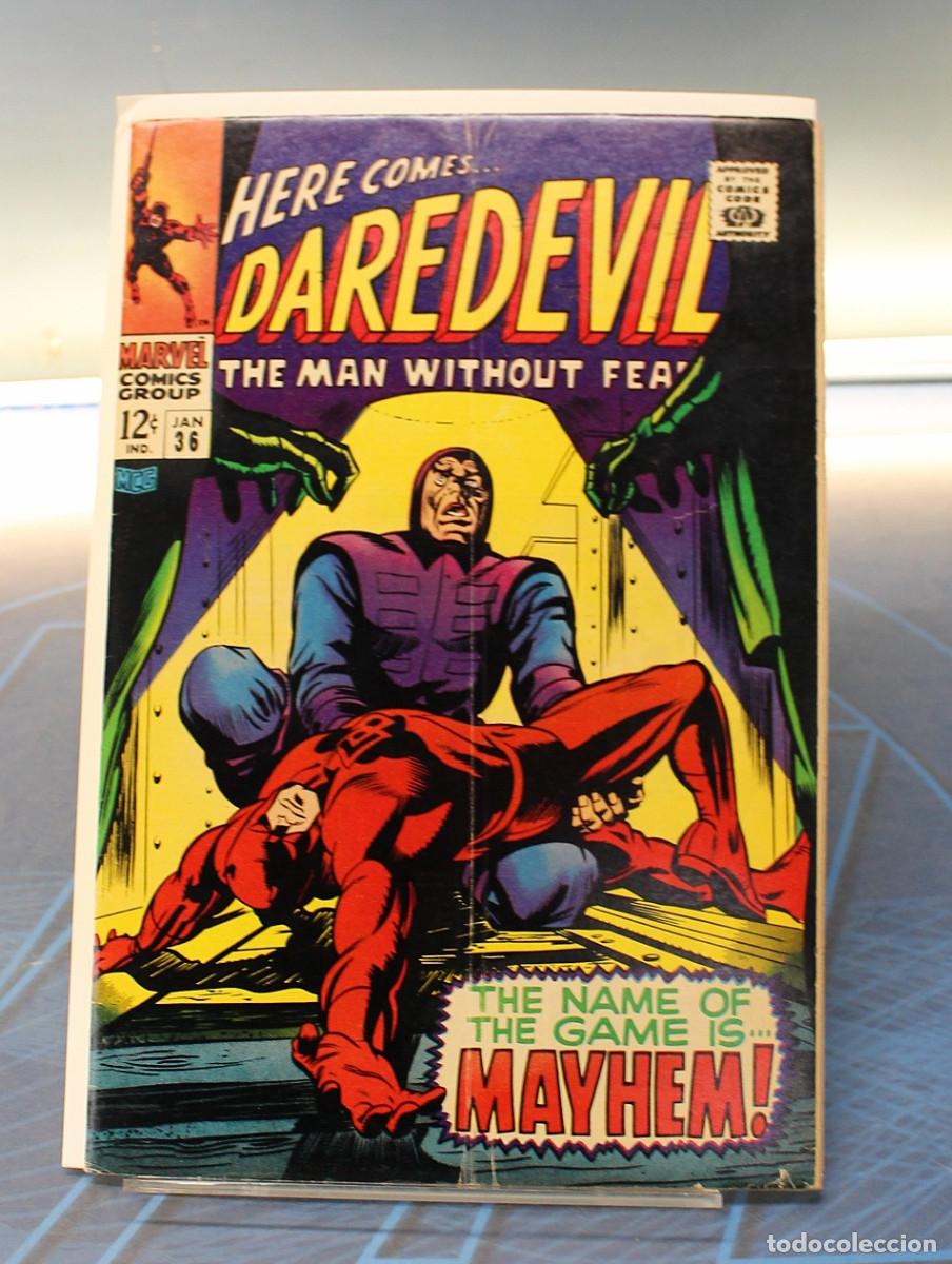 C&oacute;mics: Marvel Comics. Daredevil #36, 1968. USA. &rdquo;The name of the game is mayhem&rdquo;.