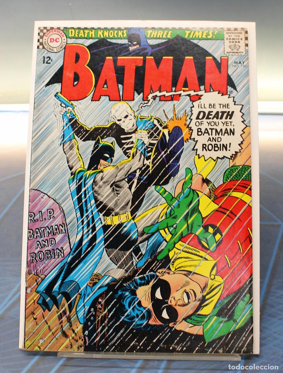 C&oacute;mics: DC Comics. Batman #180, 1966. USA. &rdquo;Death Knocks Three Times!&rdquo;.