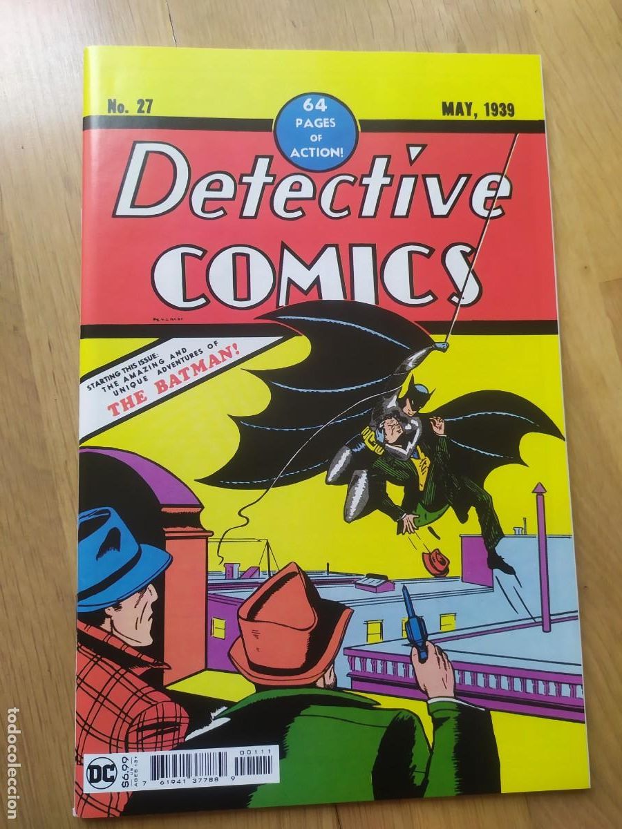 C&oacute;mics: DETECTIVE COMIC 27. EDICION FACSIMIL. PRIMERA APRARICI&Oacute;N DE BATMAN. EN INGL&Eacute;S.
