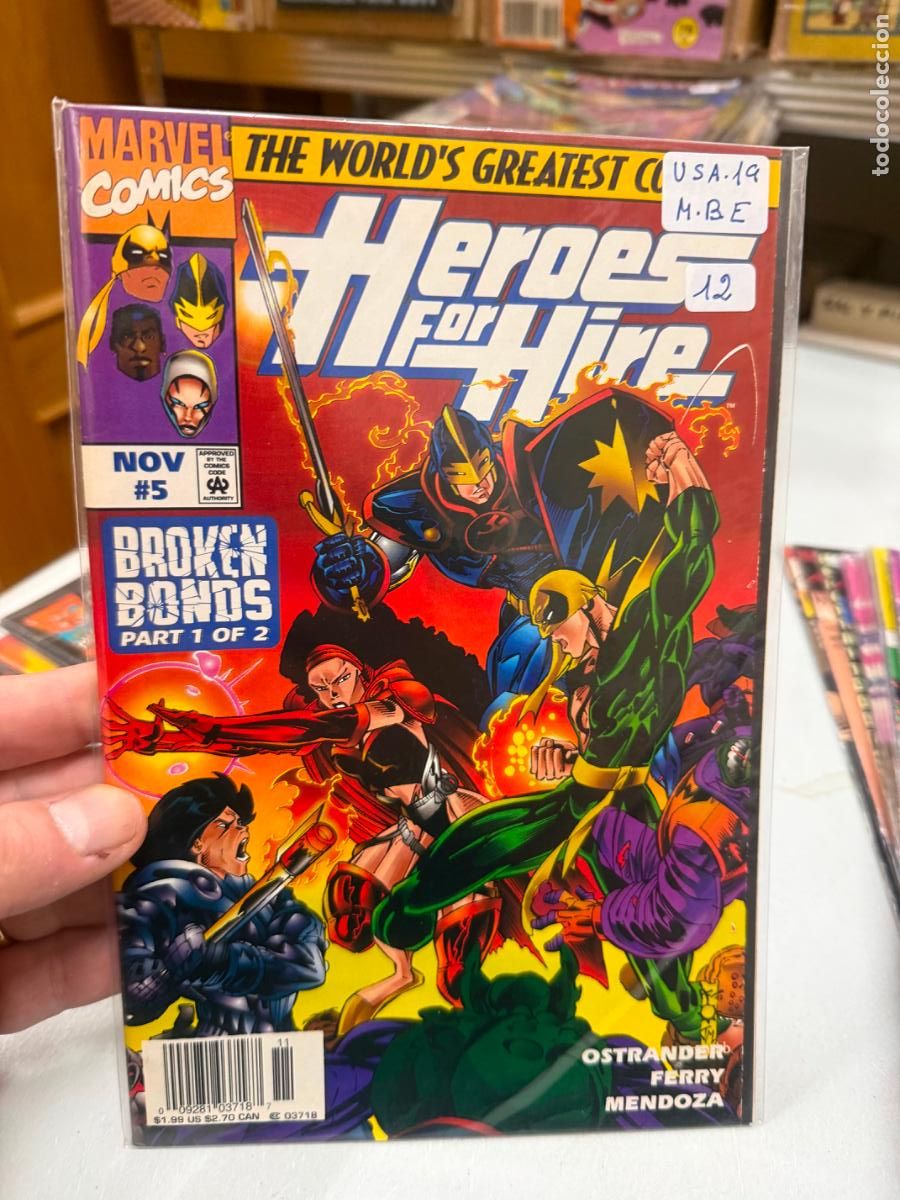 C&oacute;mics: HEROES FOR HIRE ( HEROES DE ALQUILER ) MARVEL COMICS NUMERO 5