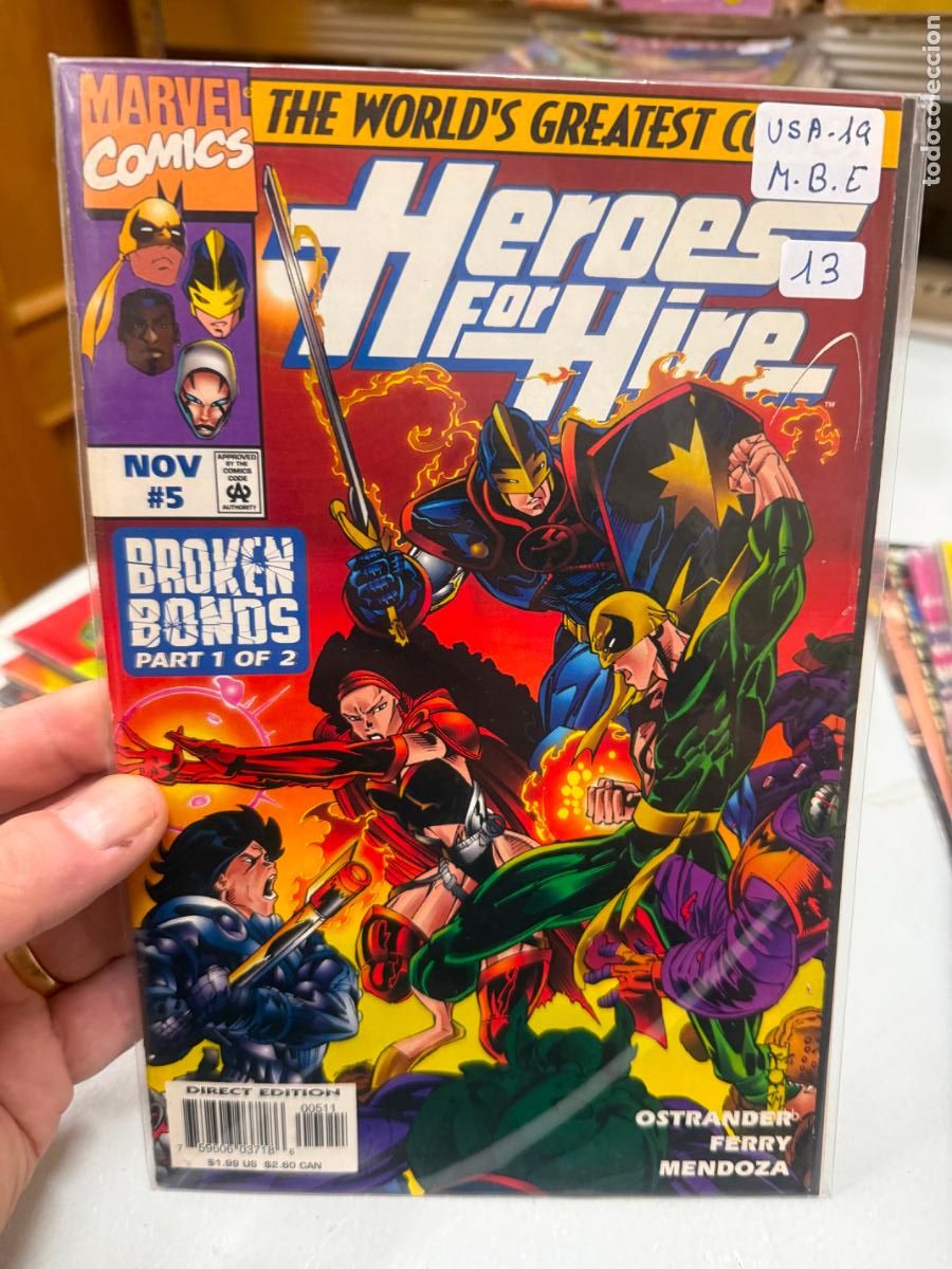 C&oacute;mics: HEROES FOR HIRE ( HEROES DE ALQUILER ) MARVEL COMICS NUMERO 5
