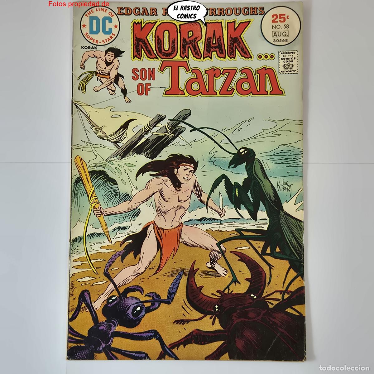 C&oacute;mics: Korak, son of Tarzan n&ordm; 58, DC USA 1975, en ingl&eacute;s
