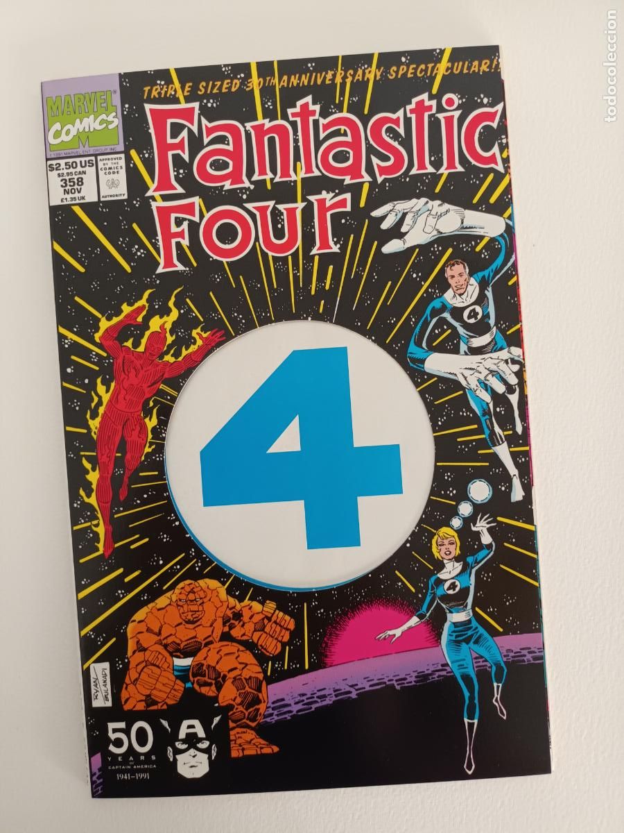 C&oacute;mics: Fantastic Four n. 358 Usa. N&uacute;mero triple 30 aniversario. Portada troquelada