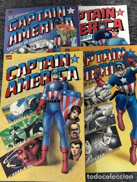 C&oacute;mics: THE ADVENTURES OF CAPTAIN AMERICA SENTINEL OF LIBERTY N&ordm; 1-2-3-4. ORIGINALES MARVEL (1991-92). NUEVO