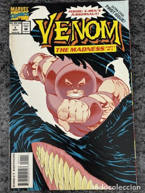 C&oacute;mics: VENOM : THE MADNESS N&ordm; 1 (DE 3) (NOVIEMBRE 1993). ORIGINAL MARVEL . CASI NUEVO. PORTADA EN RELIEVE