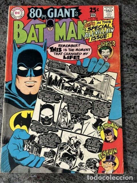 C&oacute;mics: BATMAN N&ordm; 198 (FEBRERO 1968). ORIGINAL DC. MUY BUEN ESTADO . 80 PAGS