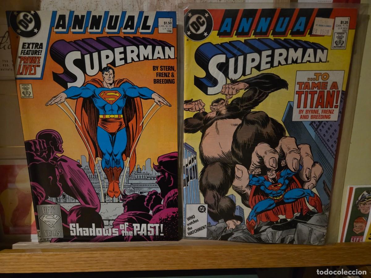 C&oacute;mics: SUPERMAN ANNUAL USA EN INGLES N&Uacute;MEROS 1 Y 2 1987