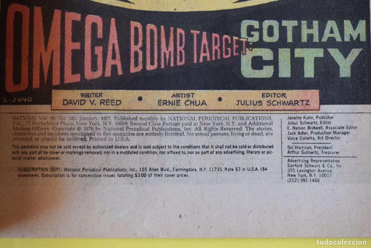 C&oacute;mics: Comic Batman. DC Comics. Batman. N. &ordm; 283. 1977. DC. Idioma Ingl&eacute;s. - Foto 6