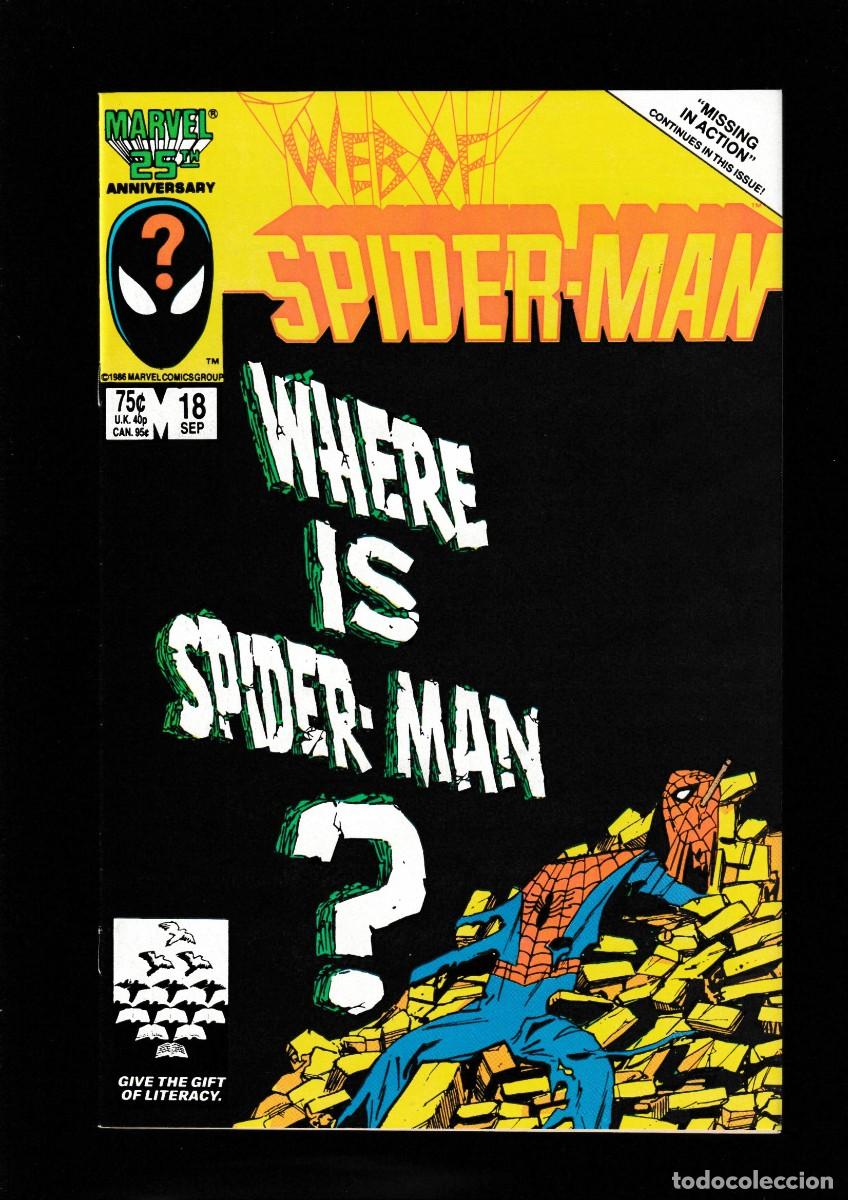 C&oacute;mics: WEB OF SPIDER-MAN 18 - MARVEL 1986 VFN/NM / MARC SILVESTRI / 1ST VENOM CAMEO