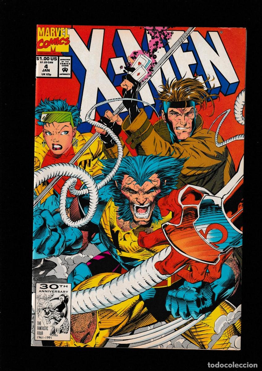 C&oacute;mics: X-MEN 4 - MARVEL 1992 VFN / JIM LEE / 1ST OMEGA RED