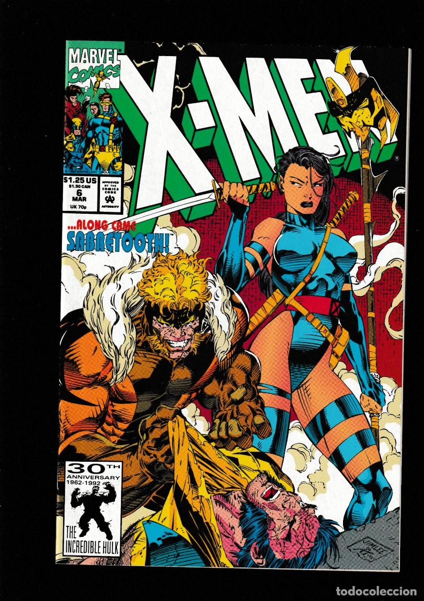 C&oacute;mics: X-MEN 6 - MARVEL 1992 VFN/NM / JIM LEE / SABRETOOTH