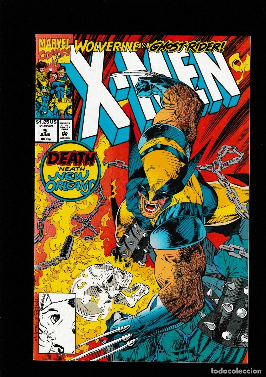 C&oacute;mics: X-MEN 9 - MARVEL 1992 VFN/NM / JIM LEE / WOLVERINE VS GHOST RIDER