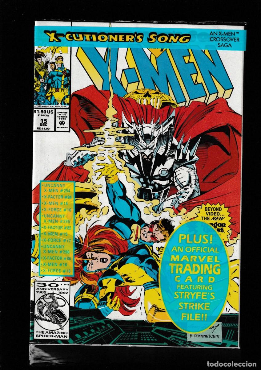 Comics: X-MEN 15 - MARVEL 1992 NM / X-CUTIONERS SONG / BOLSA SIN ABRIR CON TRADING CARD