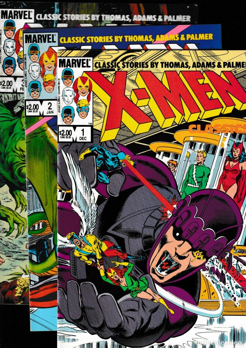 C&oacute;mics: X-MEN CLASSICS 1 2 3 COMPLETA - MARVEL 1983 VFN / ROY THOMAS & NEAL ADAMS
