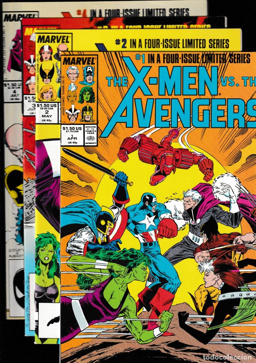 C&oacute;mics: X-MEN VS AVENGERS 1 2 3 4 COMPLETA - MARVEL 1987 VFN/NM / ROGER STERN & MARC SILVESTRI