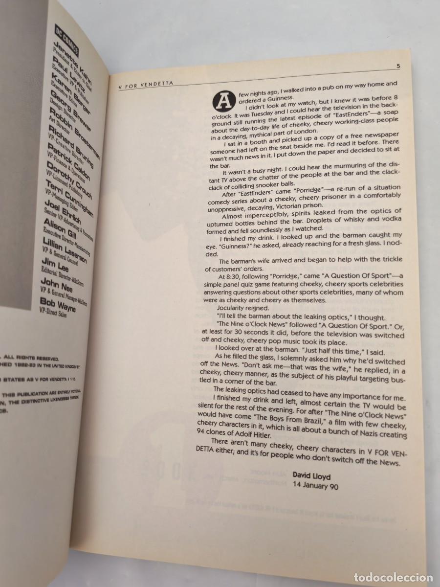 C&oacute;mics: Alan Moore and David Lloyd: V for Vendetta (First edition 1990) - Foto 3