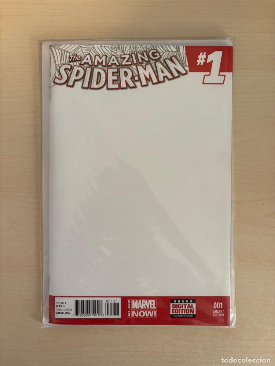 C&oacute;mics: The Amazing Spider-Man #1 (Marvel Comics USA, 2014) &ndash; Blank Variant Edition