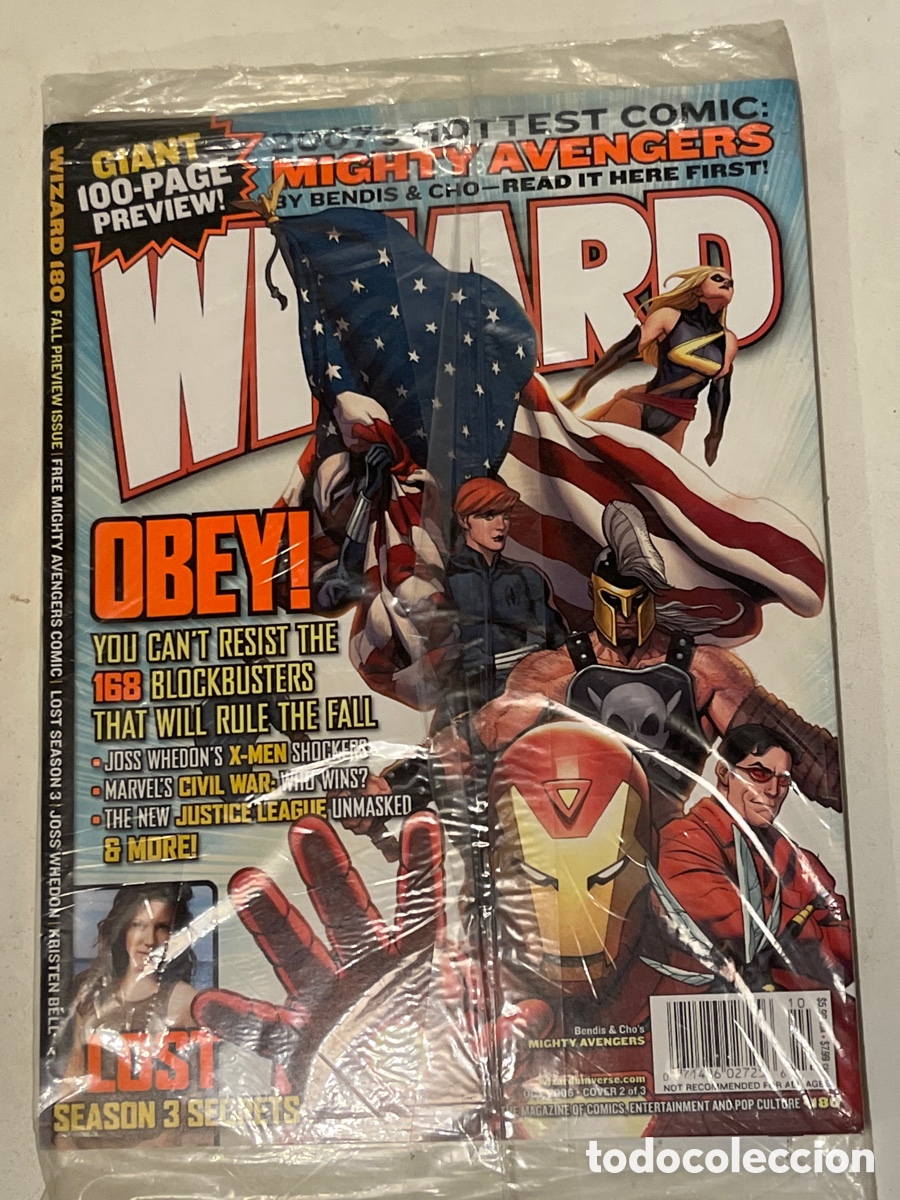 C&oacute;mics: Revistas Comic en ingl&eacute;s Wizard N&deg;180 Mighty Avengers