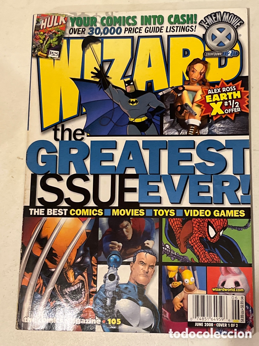 C&oacute;mics: Revista Comic en ingl&eacute;s Wizard N&deg;105 The Greatest Issue Ever