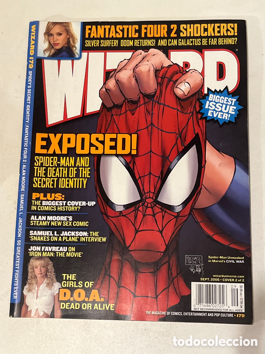 C&oacute;mics: Revista Comic en ingl&eacute;s Wizard N&deg;179 Spider-Man and the Death of the Scret Identity