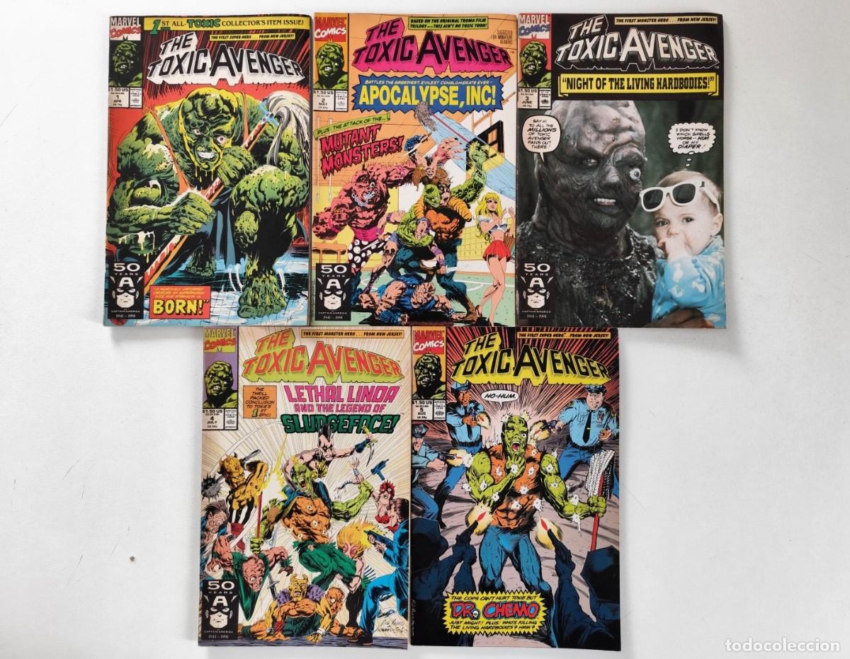 C&oacute;mics: THE TOXIC AVENGER # 1-5 (Doug Moench, Rodney Ramos, Val Mayerik ) ~ Marvel (1991)