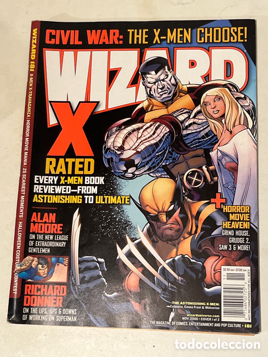 C&oacute;mics: Revista Comic en ingl&eacute;s Wizard N&deg;181