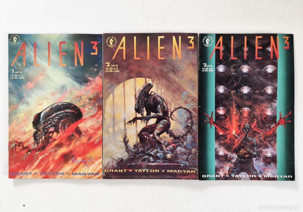 C&oacute;mics: ALIEN 3 Movie Adaptation # 1-3 COMPLETA (Steven Grant, Chris Taylor, Rick Magyar)~ Dark Horse (1992)