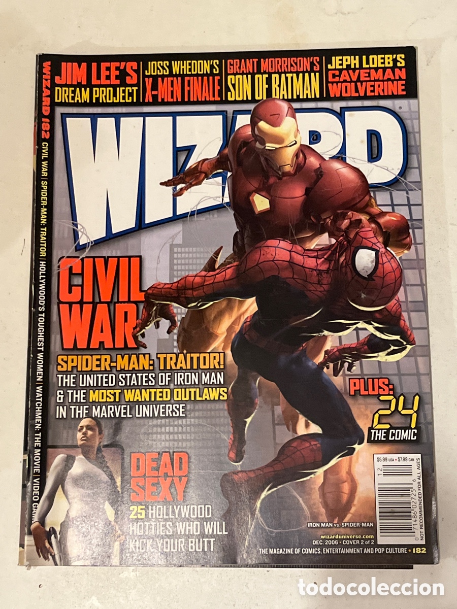 C&oacute;mics: Revista de Comics en ingl&eacute;s Wizard N&deg;182 The United States of Iron Man & the most wanted outlaws