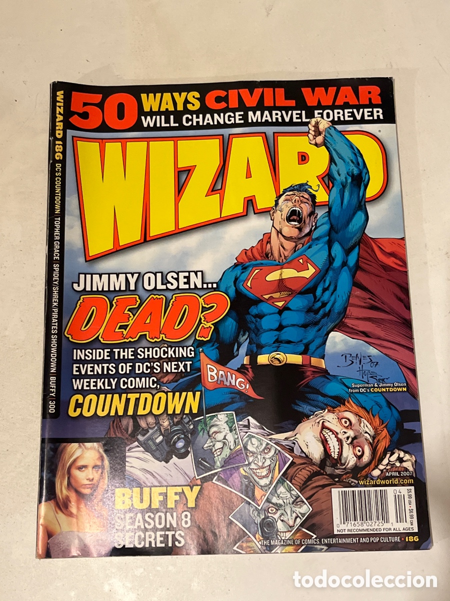 C&oacute;mics: Revista de Comic en ingl&eacute;s Wizard N&deg;186 50 Ways Civil War Will Change Marvel Forever