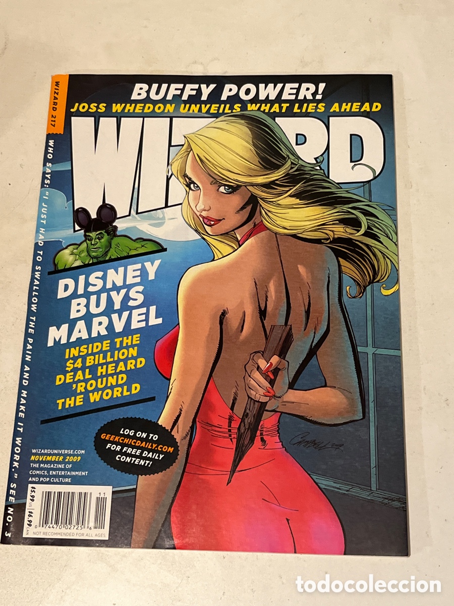C&oacute;mics: Revista de Comics en ingl&eacute;s Wizard N&deg;217 Disney Buys Marvel