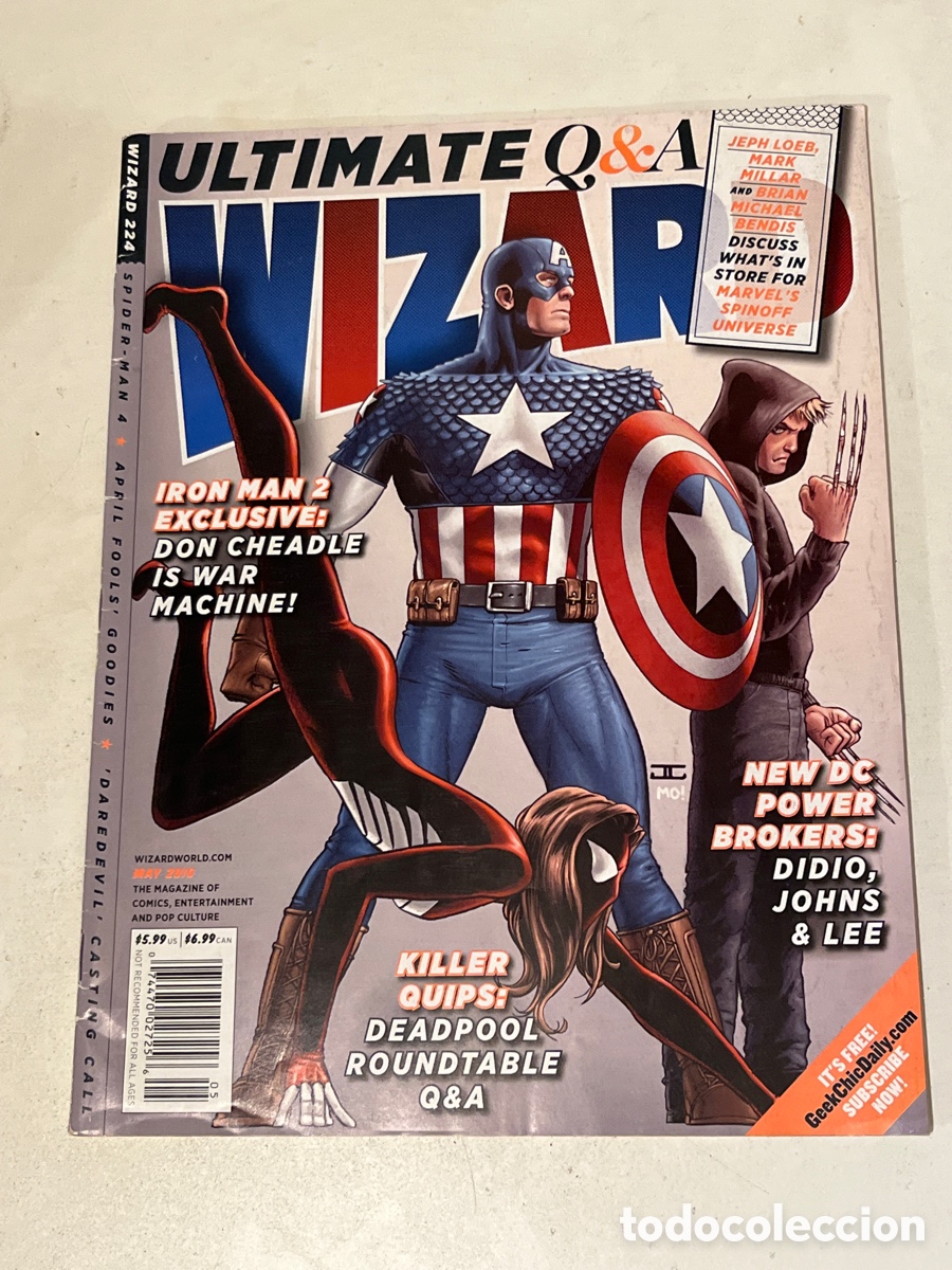 C&oacute;mics: Revista de Comics en ingl&eacute;s Wizard N&deg;224 Iron Man 2 Capit&aacute;n Am&eacute;rica