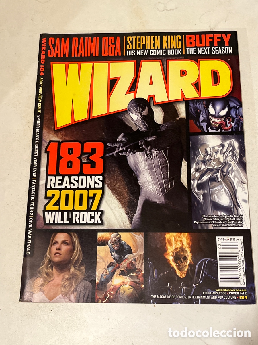 C&oacute;mics: Revista de Comics en ingl&eacute;s Wizard N&deg;184