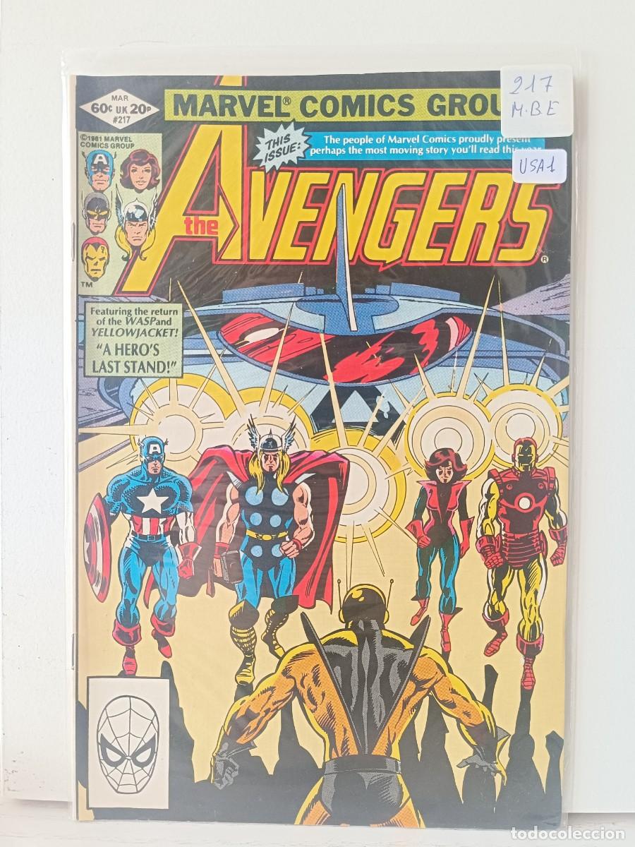 C&oacute;mics: AVENGERS NUMERO 217 USA MUY BUEN ESTADO LA PEGATINA ESTA SOBRE EL PLASTICO