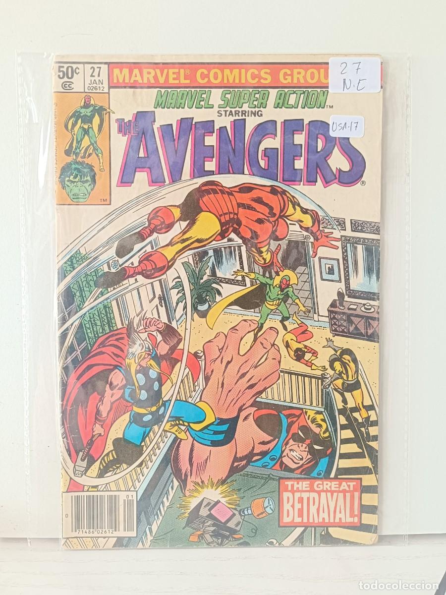 C&oacute;mics: MARVEL SUPER ACTION AVENGERS NUMERO 27 USA ESTADO NORMAL LA PEGATINA ESTA SOBRE EL PLASTICO