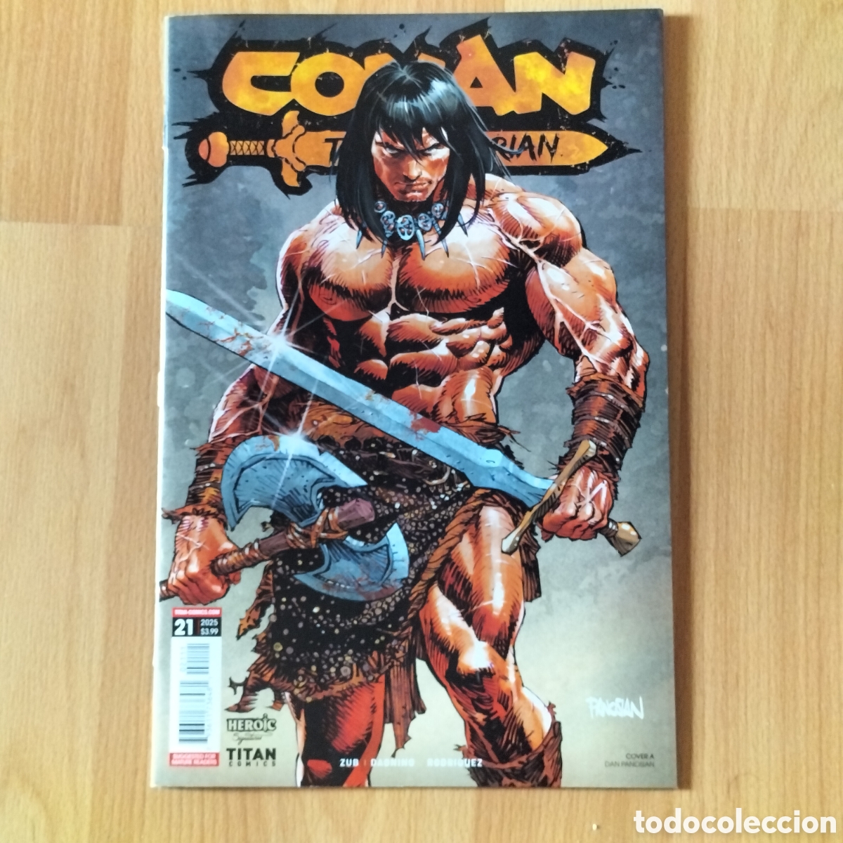 C&oacute;mics: CXX - Conan The Barbarian 21. Titan Comics. 2025 cover A Panosian