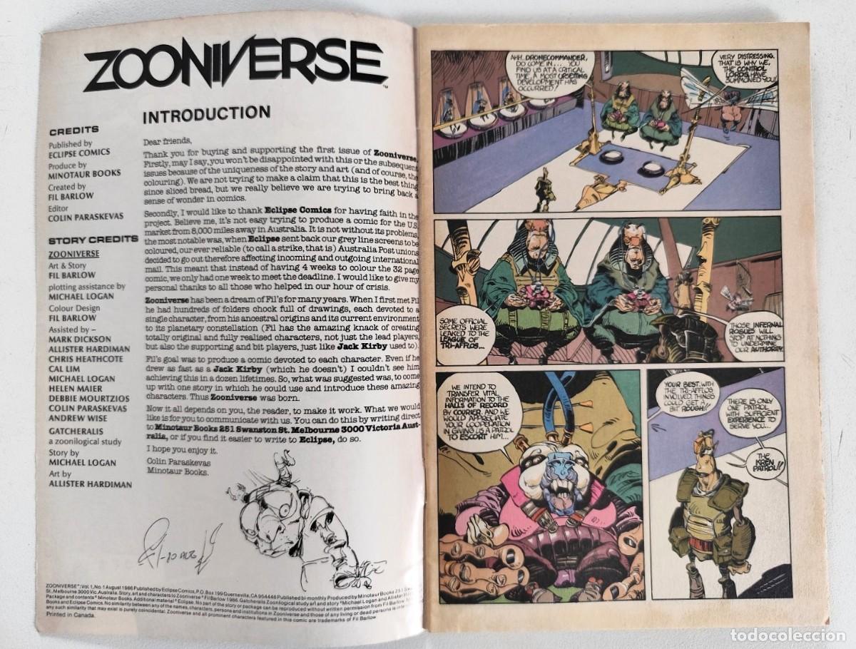 C&oacute;mics: ZOONIVERSE # 1-2-3 (Fil Barlow) ~ Eclipse (1986) - Foto 4